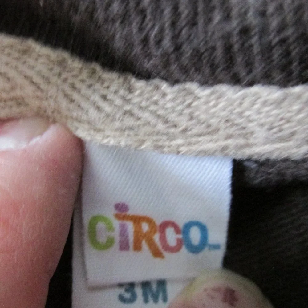 Circo Zip Front Jacket Infant‎ Boys Size 3M Brown Long Sleeve Front Pockets Coat